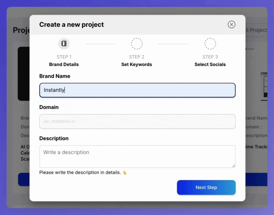 Creating a BizReply project